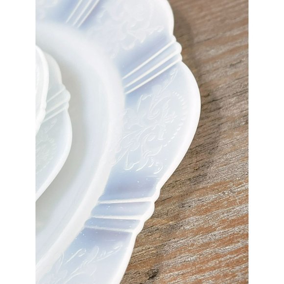 Vintage MacBeth Evans American Sweetheart Glass Monax Opalescent 4 pc Setting - Picture 6 of 15